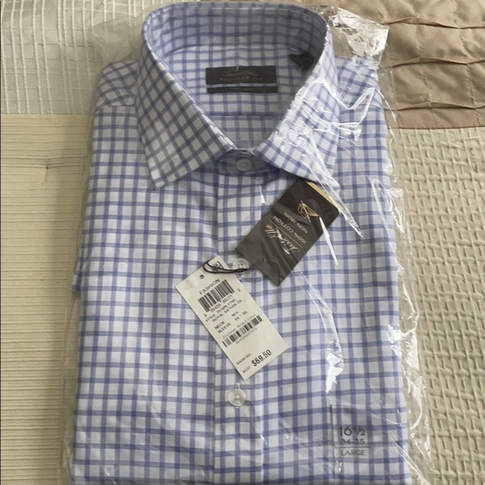 Tasso Elba Men Dress Shirt 16.5 34/35 NWT
